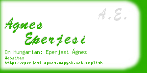 agnes eperjesi business card