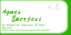 agnes eperjesi business card